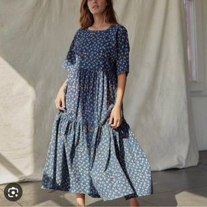 Theo Dress in Navy Poppy